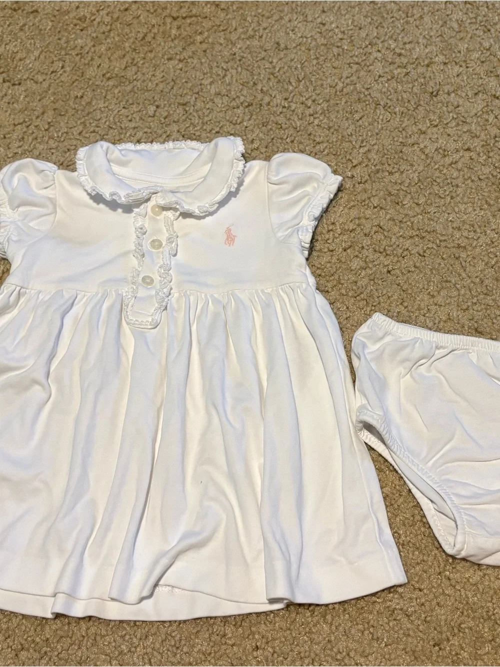 Ralph Lauren White Baby Dress and Blooming Blue Floral Romper